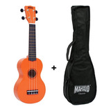 Ukelele Soprano Mahalo R1 Rainbow C/funda Cuot Color Naranja