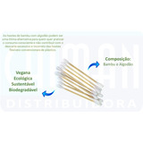 Cotonetes Ecológicos Bambu Biodegradáveis C/200 Un