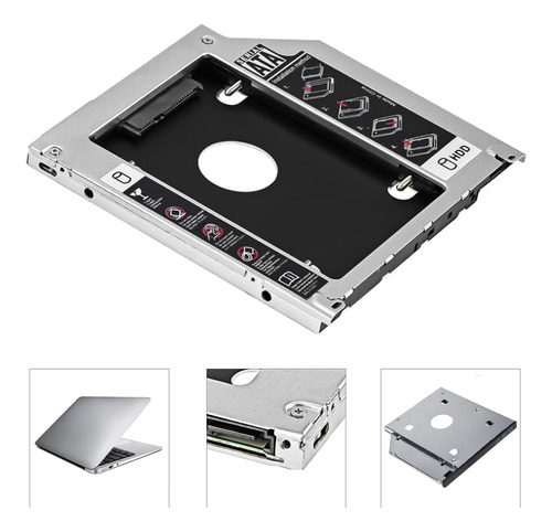 Case Cofre Disco Duro Solido Ssd Hdd 9.5mm Slot Cd/dvd-rom