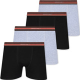 Kit 4 Cuecas Boxer Lupo Em Algodão Masculina Adulto Original