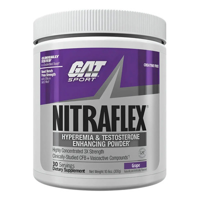 Pre Entreno Gat Nitraflex 300 Gramos 30 Servicios Sabor Uva | Envío gratis