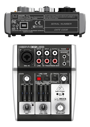 Mixer Xenyx  Bi-volt 302 Usb Interface