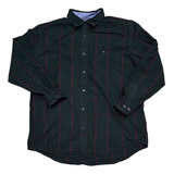 Camisa Tommy Hilfiger Xgrande Xl Verde Cuadros