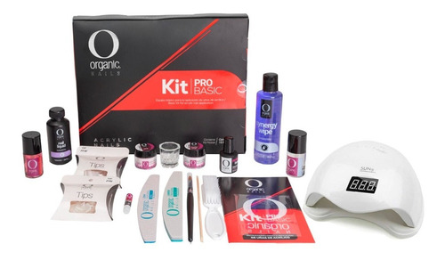 Kit Organic Nails Basic+lampara 48w+top Uñas Acrilico