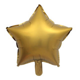 Estrella Metalizada Cromo Dorado 45cm Inflada C/helio