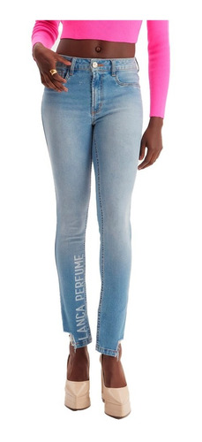 Calça Jeans Lança Perfume Nix Skinny High In23 Azul Feminino