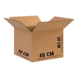 Caja Cartón Embalaje 40x30x30 Mudanza Simple X10 Unidades