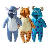 Kit 3 Mamelucos Disney Sulley, Stitch, Tigger