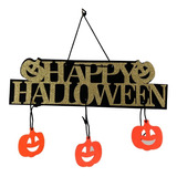 Decoração De Porta Happy Halloween Caveira Com Gliter