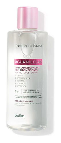 Agua Micelar Desmaquillante 5 En 1 Triple Acción 250ml Esika