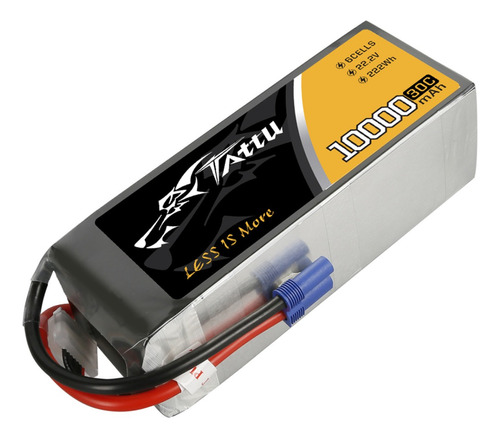 Batería Lipo Tattu 6s 22.2v 10000mah 30c Con Conector Ec5