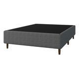 Base Cama Box Colchão Casal 138x188cm Talia Cinza Umaflex