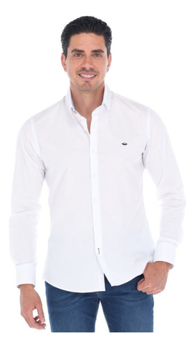 Camisa Blanca Lisa Porto Blanco Basics Hombre Básica
