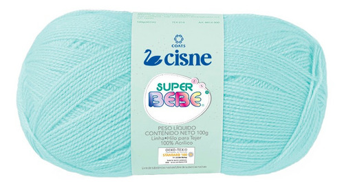 Lana Cisne Super Bebe X 5 Ovillos - 500gr Por Color Color Verde Agua 07015