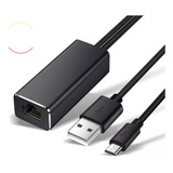 Conector Ethernet Lan Micro Usb 2.0 Para Chromecast Tv