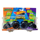 Hot Wheels Monster Trucks Tortugas Ninja Demolition Doubles