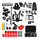 Kit Case De Acessórios Caixa Estanque Gopro 5, 6 E 7 Black