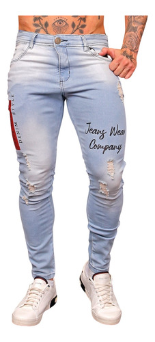 Calça Jeans Skinny Red Ridge Destroyed Rasgada Masculina
