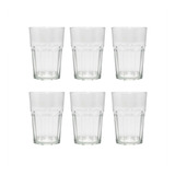 Vasos Vidrio Durax X6 Agua Jugo 400ml Oferta Simil Bristol M