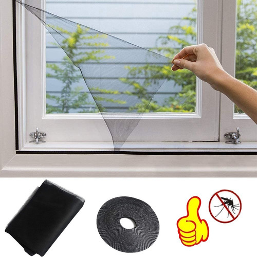 Kit Mosquitero Ventana Ajustable 1.3x1.5m Malla Y Velcro