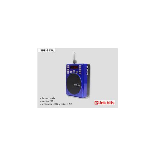 Bocina Radio Fm Bluetooth Usb Sd Incluye Microfono Link Bits