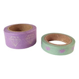 Cinta Washi Tape Dole Morada Y Azul