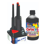 Kit C/3 Pincéis Metiq+tinta Preta Cartazista.com 500ml