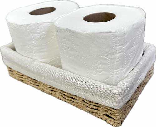 Cesta Para Papel De Baño, Cesto De Almacenamiento De Mimbre