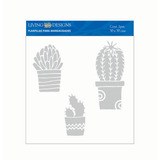 Plantilla Living Manualidade Stencil 30x30 Maceta Con Cactus