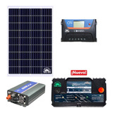 Kit Solar De 100w Para 450w/h Ms Battery 120ah 12v