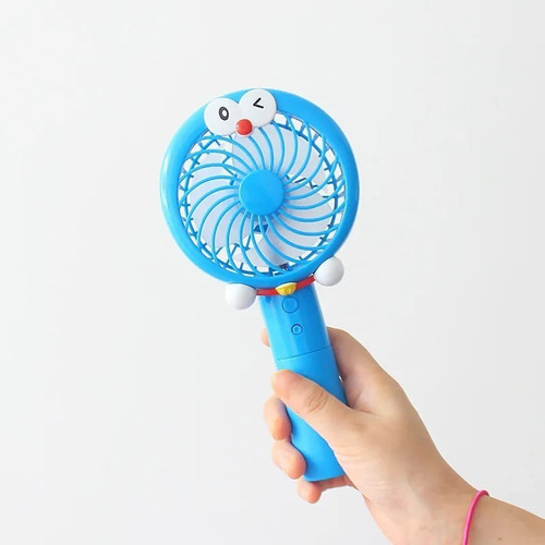 Mini Ventilador Portátil Con Luz Led De Doraemon Anime