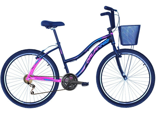 Bicicleta Feminina Aluminio 18v Aro 26 Passeio Confortavel