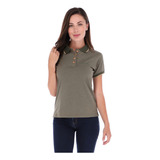 Playera Polo Porto Blanco Mujer Manga Corta