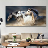 5d Diy Pintura De Diamantes Caballos Corriendo 40x60cm