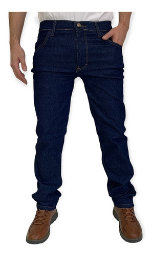 Calça Jeans Masculina Tradicional Reforçada Com Elastano