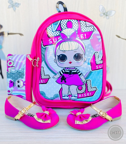 Combo De Baletas + Morral De Diseños Colores Formales Gustan