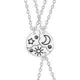 Generic Colar C Moon Stars - Conjunto De Amizade Com