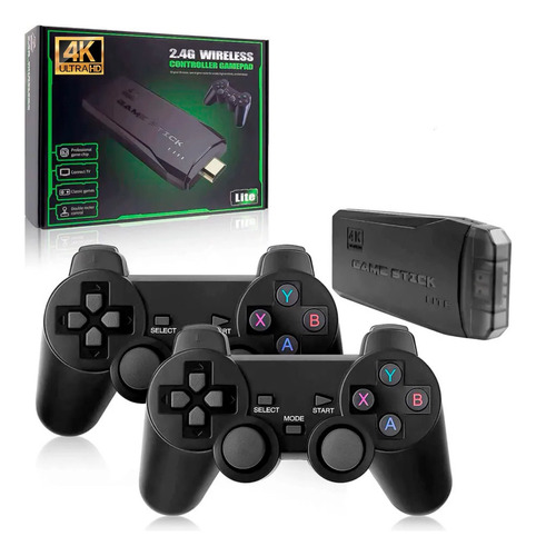 Kit 2 Controle + Game Stick + Cartão De Memoria Lite