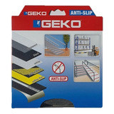 Cinta Antideslizante Geko 25 Mm X 18 M Para Exteriores Color Negro