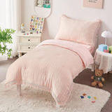 Juego De Ropa De Cama Para Niñas Color Coral Claro, Juego De