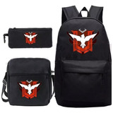 Mochila Free Fire Garena For Niños, Conjunto De D, 3 Piezas