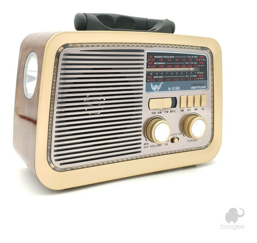 Rádio Vintage Retrô Am/fm Bluetooth - Booglee