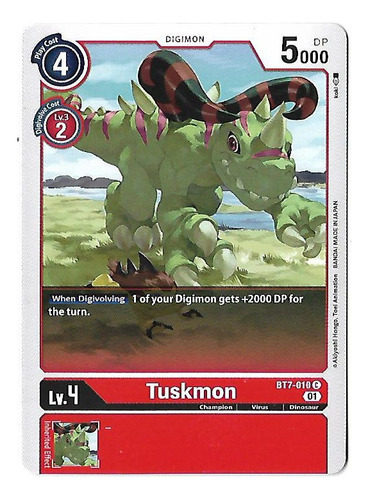 Digimon Ccg Tuskmon - Common Bt7 Frete Incluso