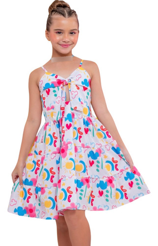 Vestido Infantil Midi Floral Menina Verãoo Blogueirinha Diva