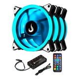 Kit Com 3 Fans Cooler Rgb 12v Rise Mode Smart Rgb