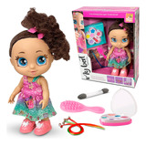 Boneca Brinquedo Com Maquiagem Infantil Menina C/ Acessórios