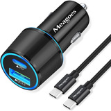 Cargador De Coche Usb C 36w 2 Puerto De Carga Rapida Ad...