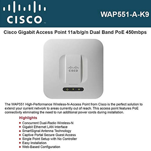 Punto De Acceso De Negocios Wap551-a-k9 Wireless Cisco Small