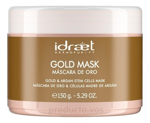 Mascara Facial Gold Mask Minimiza Arrugas Idraet 150ml