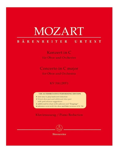 W.a. Mozart: Concerto In C Major For Oboe And Orchestra Kv 3